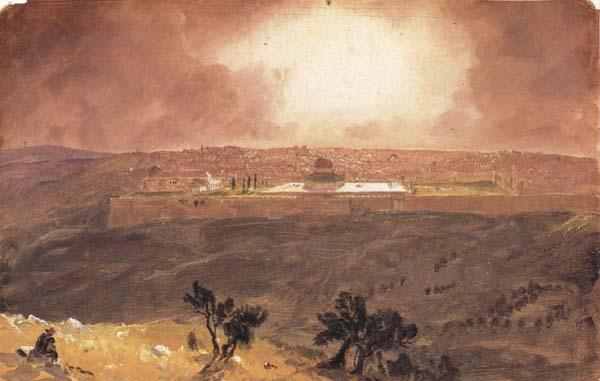 Frederic E.Church Jerusalem from the Mount of Olives Spain oil painting art